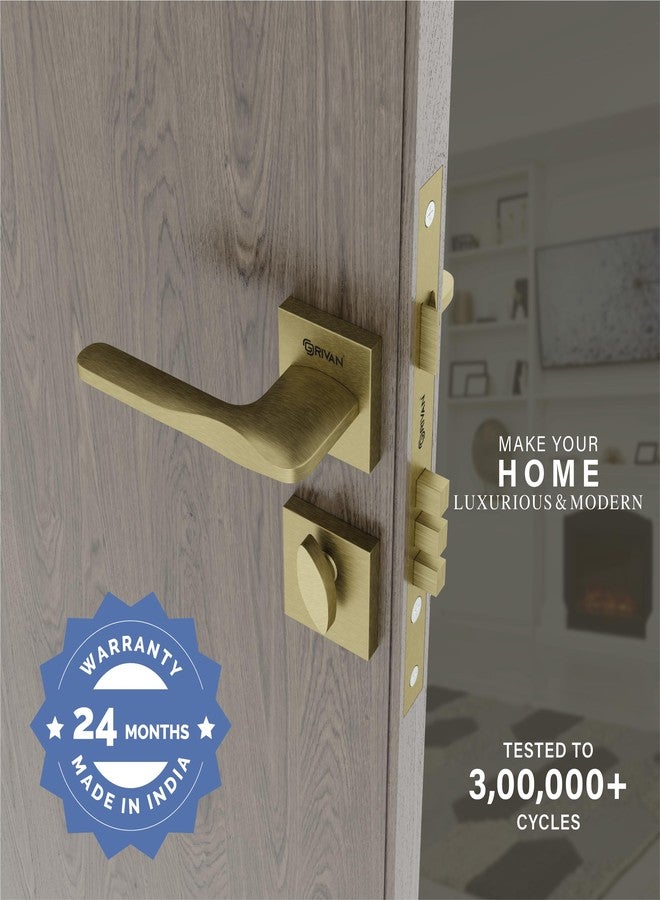 GRIVAN Ultra-Durable Brass Mortise Door Lock Set | Main Door Lock for Home/Office/Bedroom with 2 Years Warranty- (Antique Finish) - Image 2